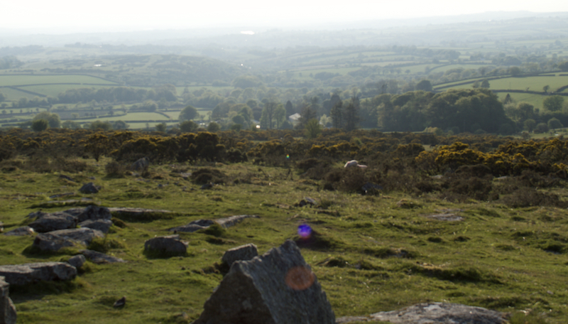 A View of Dartmoor. Note the presence of several orbs in the foreground